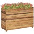 Jardinera madera maciza de teca y acero 100x40x72