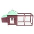 Gallinero con ponedero madera maciza abeto moca 190x72x102