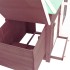 Gallinero con ponedero madera maciza abeto moca 190x72x102