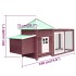 Gallinero con ponedero madera maciza abeto moca 190x72x102
