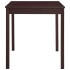 Mesa de comedor de madera de pino marrón oscuro 140x70x73