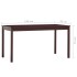 Mesa de comedor de madera de pino marrón oscuro 140x70x73