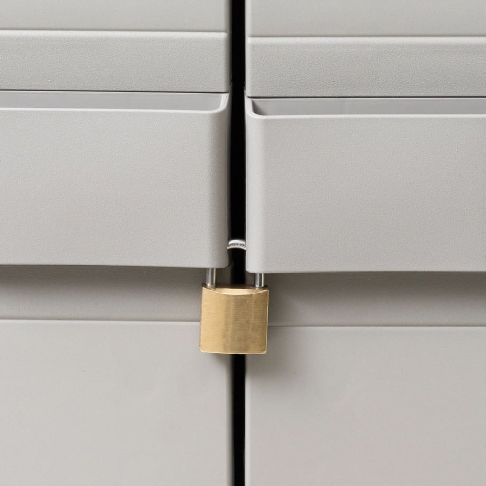 Armario de jardín con 4 estantes negro y