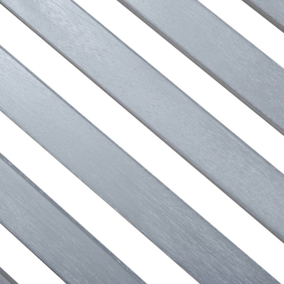 Banco de jardín 3 plazas madera maciza de eucalipto gris 150