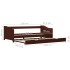 Estructura de sofá cama madera de pino marrón 90x200