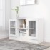Vitrina de madera ingeniería blanca 120x30,5x70
