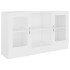 Vitrina de madera ingeniería blanca 120x30,5x70