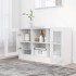 Vitrina de madera ingeniería blanca 120x30,5x70