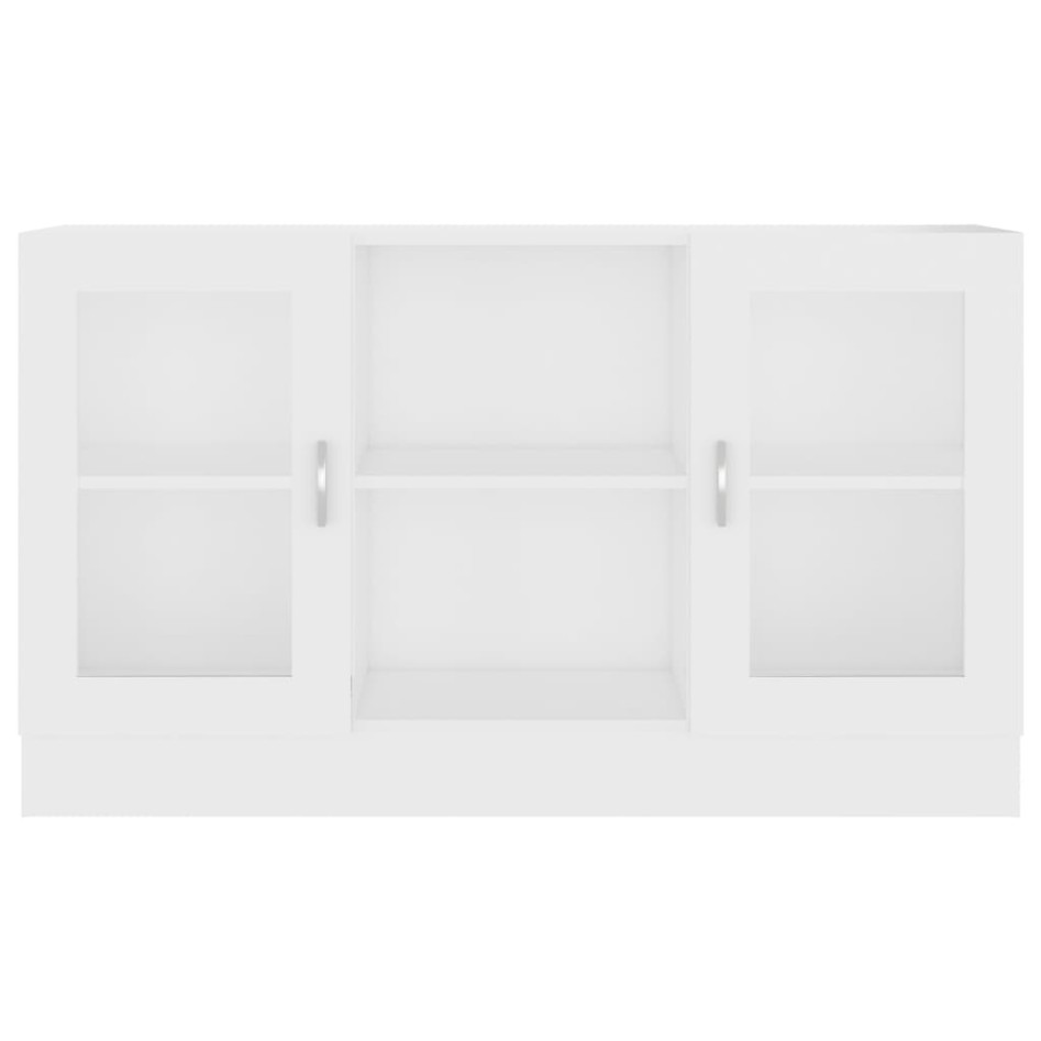 Vitrina de madera ingeniería blanca 120x30,5x70
