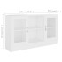 Vitrina de madera ingeniería blanca 120x30,5x70