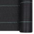 Estera de control de malezas y raíces PP negro 2x150