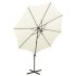 Sombrilla voladiza con poste y luces LED 300 cm