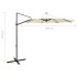 Sombrilla voladiza con poste y luces LED 300 cm