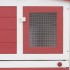 Jaula de animales grande madera rojo y blanco 204x45x85
