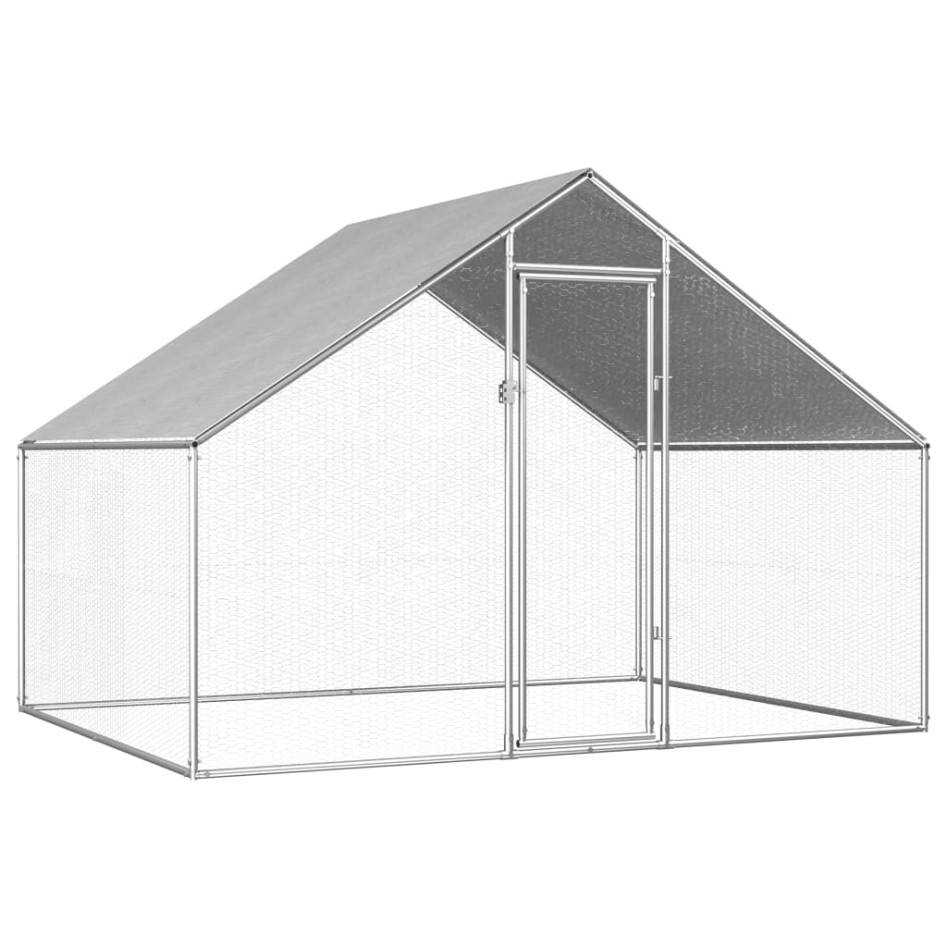 Jaula gallinero de exterior de acero galvanizado 2,75x2x1,92