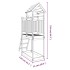 Parque infantil de exterior madera maciza de pino 53x110x214