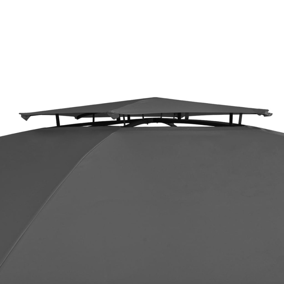 Carpa de jardín con cortinas hexagonal 360x265