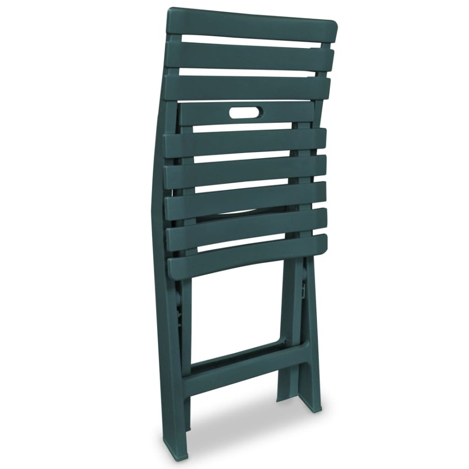 Mesa y sillas bistró de jardín plegables 3 pzas plástico