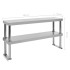 Estante mesa de trabajo 2 niveles acero inoxidable 120x30x65