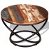 Mesa de centro de madera maciza reciclada 60x60x40