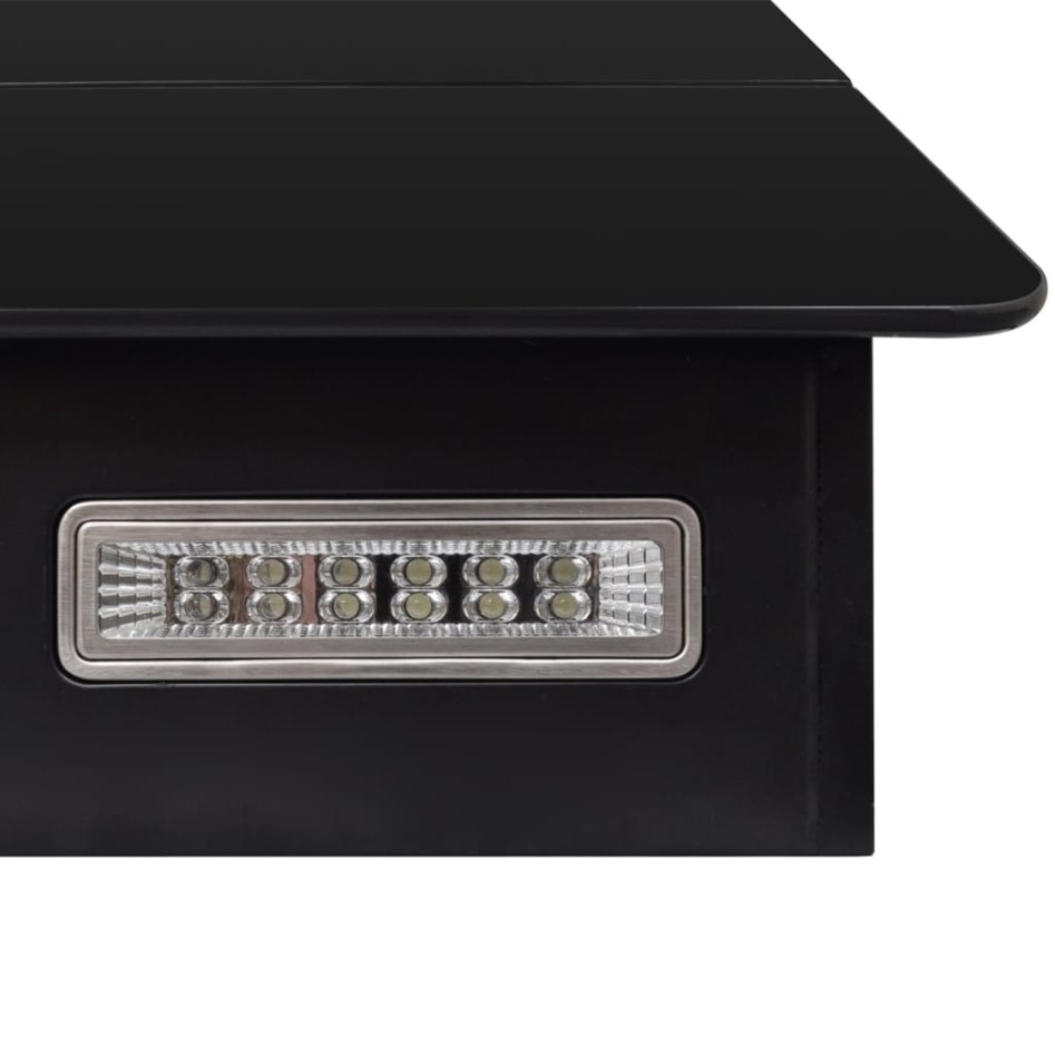 Campana extractora vidrio templado negro con pantalla 600