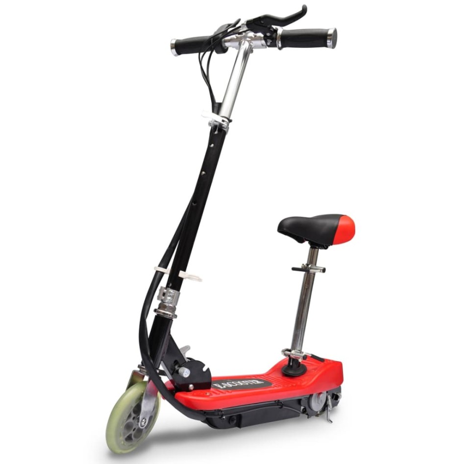 Patinete eléctrico con asiento rojo 120