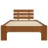 Estructura de cama madera maciza pino marrón miel 90x200