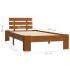 Estructura de cama madera maciza pino marrón miel 90x200