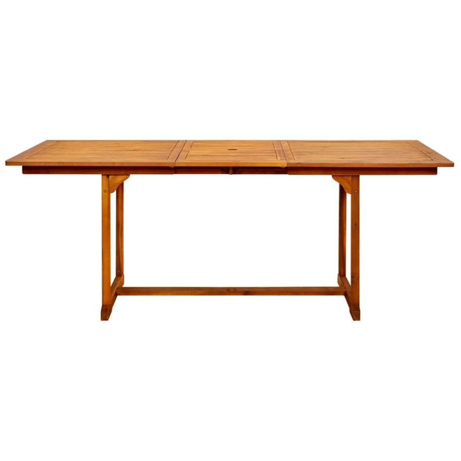 Mesa de comedor jardín madera maciza acacia
