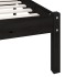 Estructura de cama de madera maciza de pino negra 140x190