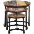 Mesitas auxiliares 3 piezas madera maciza