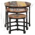 Mesitas auxiliares 3 piezas madera maciza