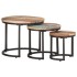 Mesitas auxiliares 3 piezas madera maciza