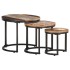 Mesitas auxiliares 3 piezas madera maciza