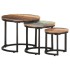 Mesitas auxiliares 3 piezas madera maciza