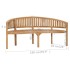 Banco banana de madera maciza de teca 180