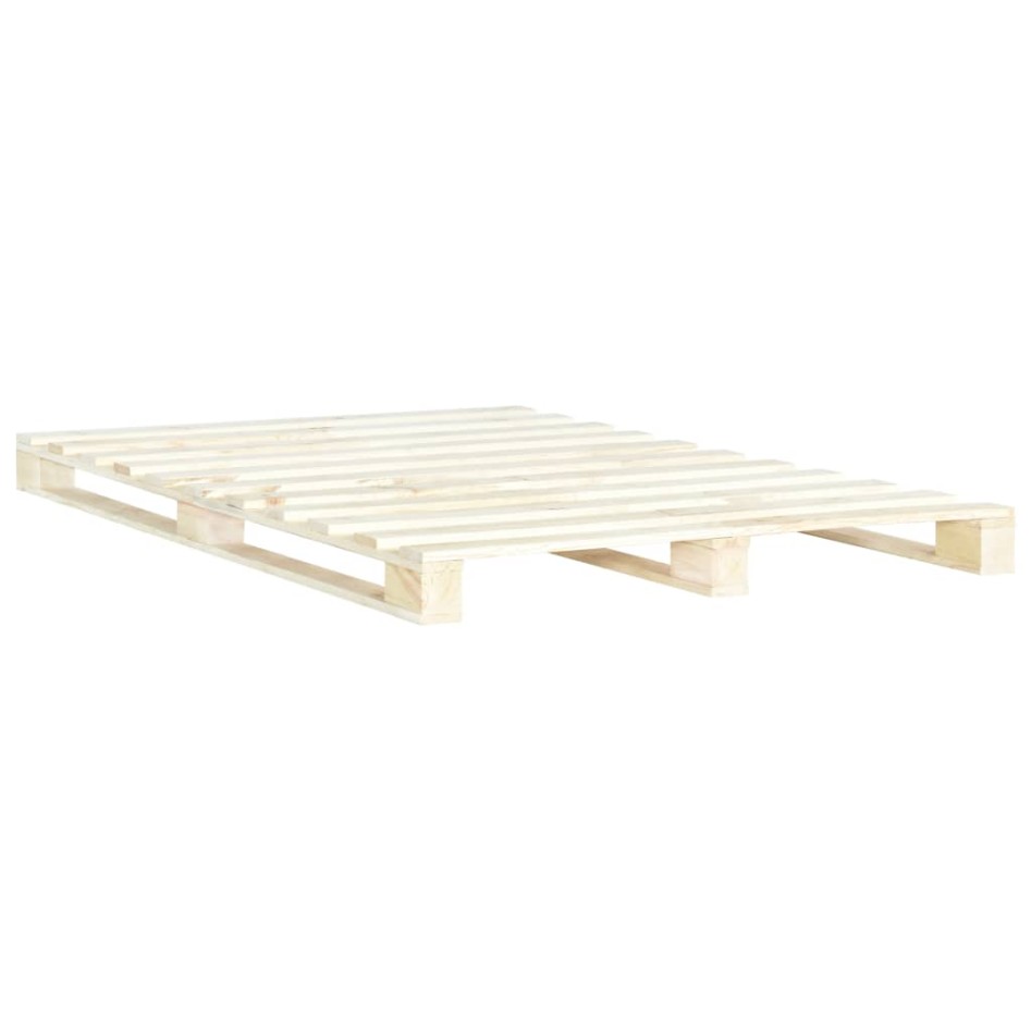 Estructura de cama de palés madera maciza de pino 140x200