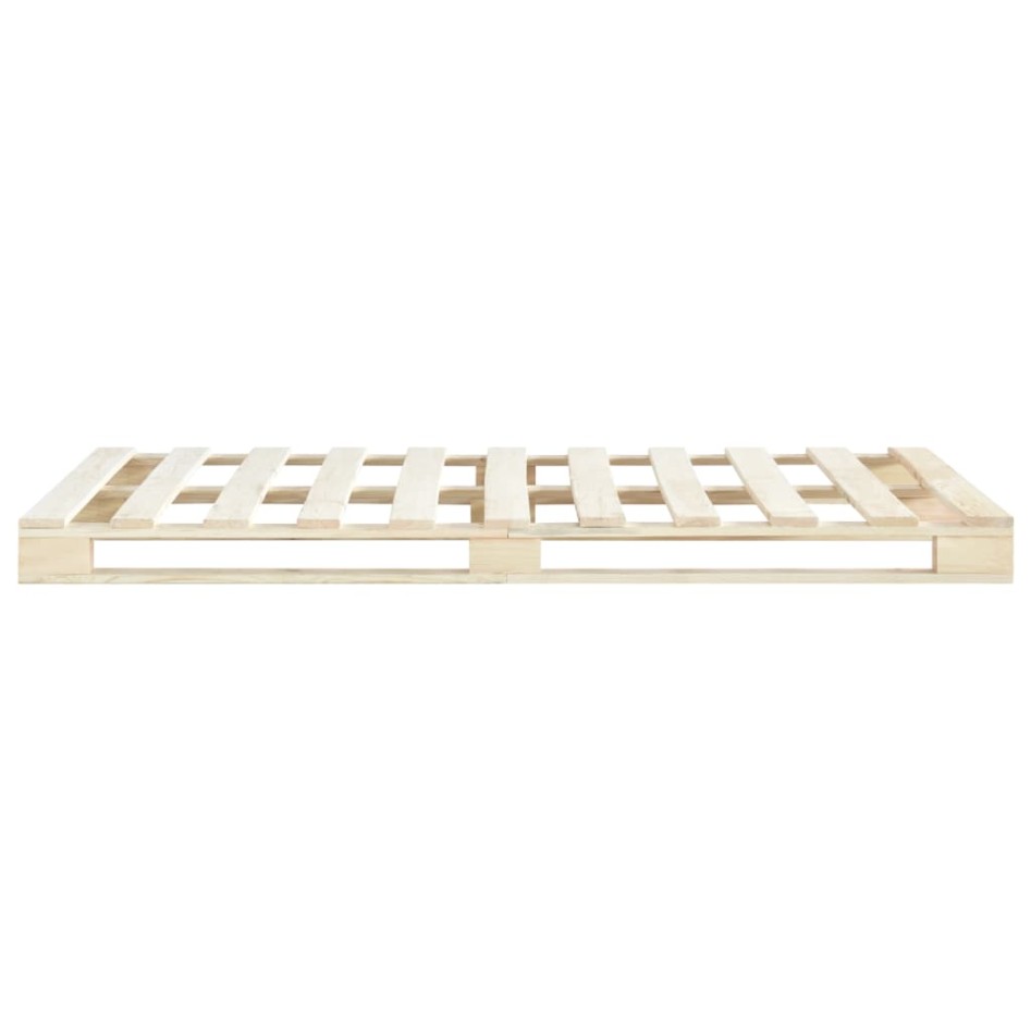Estructura de cama de palés madera maciza de pino 140x200