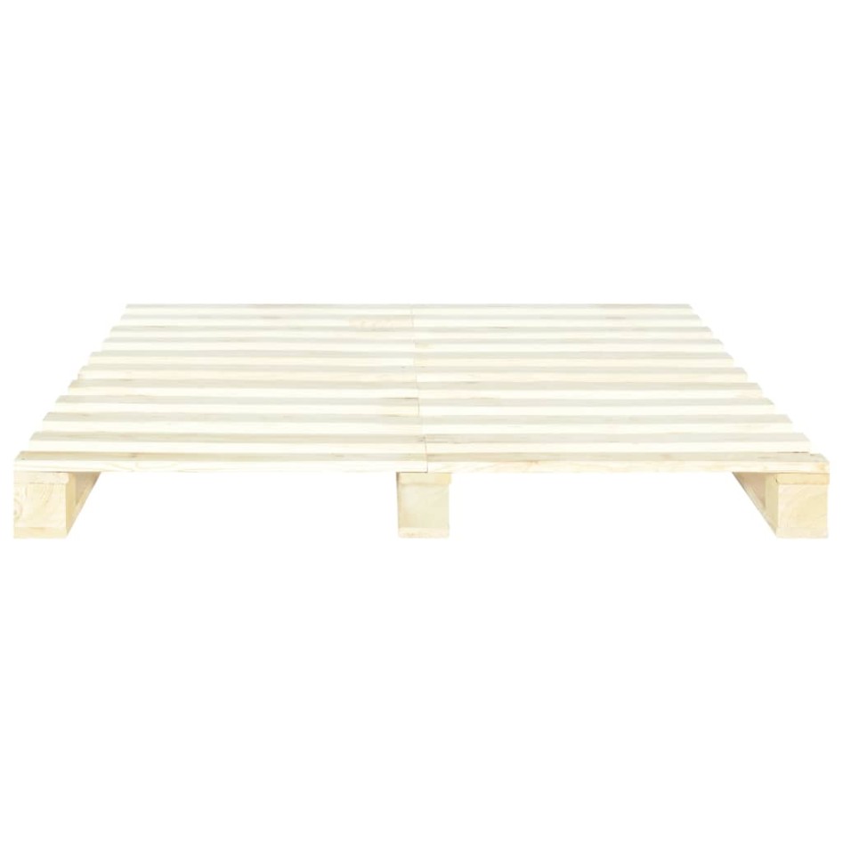 Estructura de cama de palés madera maciza de pino 140x200
