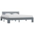 Estructura de cama de madera maciza de pino gris 180x200