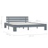 Estructura de cama de madera maciza de pino gris 180x200