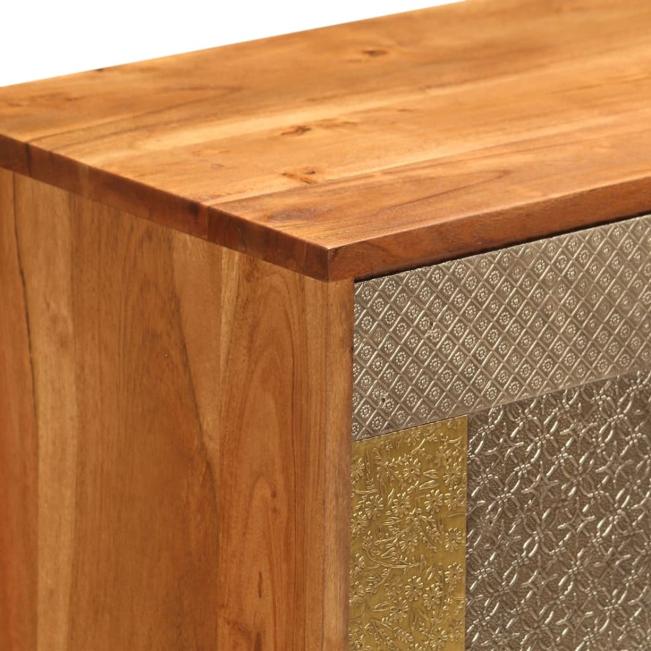 Aparador de madera maciza de acacia 80x30x75