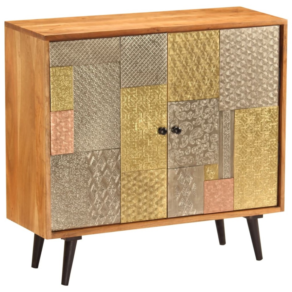 Aparador de madera maciza de acacia 80x30x75