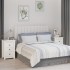 Mesitas de noche 2 uds madera maciza pino blanco 40x35x61,5