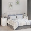 Mesitas de noche 2 uds madera maciza pino blanco 40x35x61,5 cm