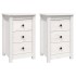 Mesitas de noche 2 uds madera maciza pino blanco 40x35x61,5