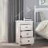 Mesitas de noche 2 uds madera maciza pino blanco 40x35x61,5
