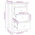 Mesitas de noche 2 uds madera maciza pino blanco 40x35x61,5