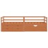 Cama con cajones y armario madera pino marrón miel 90x200