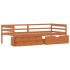 Cama con cajones y armario madera pino marrón miel 90x200